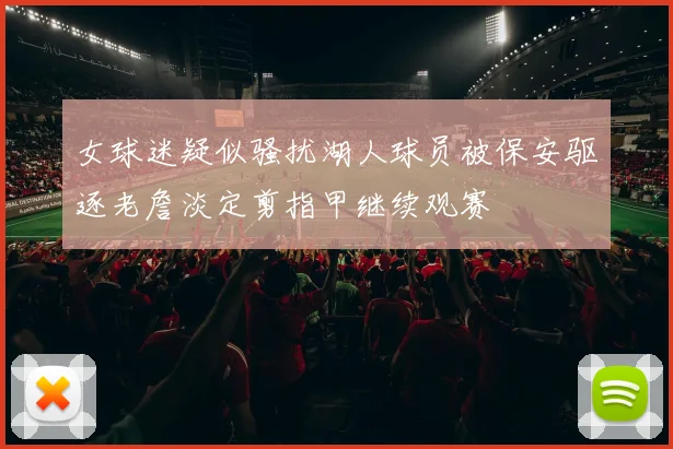 女球迷疑似骚扰湖人球员被保安驱逐老詹淡定剪指甲继续观赛
