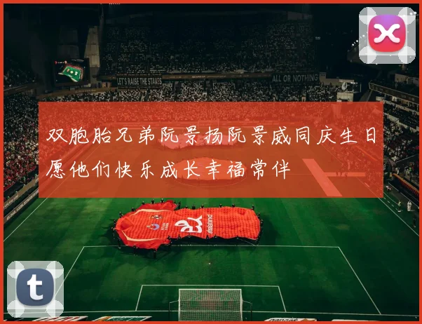 双胞胎兄弟阮景扬阮景威同庆生日愿他们快乐成长幸福常伴